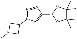 1H-Pyrazole, 1-(1-methyl-3-azetidinyl)-4-(4,4,5,5-tetramethyl-1,3,2-dioxaborolan-2-yl) Struktur