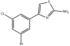 4-(3-bromo-5-chlorophenyl)-1,3-thiazol-2-amine Struktur