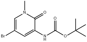 tert-butyl 5-bromo-1-methyl-2-oxo-1,2-dihydropyridin-3-ylcarbamate Struktur