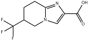 6-(Trifluoromethyl)-5,6,7,8-tetrahydroimidazo[1,2-a]pyridine-2-carboxylic acid Struktur