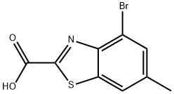 4-bromo-6-methyl-1,3-benzothiazole-2-carboxylic acid Struktur