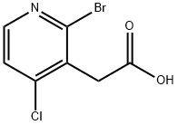 2-(2-bromo-4-chloropyridin-3-yl)acetic acid Struktur