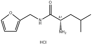 (S)-2-amino-N-(furan-2-ylmethyl)-4-methylpentanamide Struktur