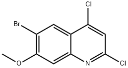 6-BROMO-2,4-DICHLORO-7-METHOXYQUINOLINE Struktur