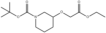 TERT-BUTYL 3-((ETHOXYCARBONYL)METHOXY)PIPERIDINE-1-CARBOXYLATE Struktur