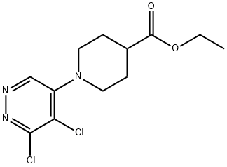 ETHYL 1-(5,6-DICHLOROPYRIDAZIN-4-YL)PIPERIDINE-4-CARBOXYLATE Struktur