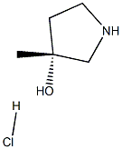 (3R)-3-Methyl-pyrrolidin-3-ol hydrochloride Struktur