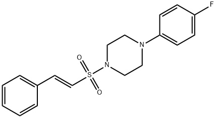 (E)-1-(4-fluorophenyl)-4-(styrylsulfonyl)piperazine Struktur