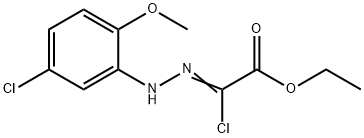 ethyl (2Z)-2-chloro-2-[2-(5-chloro-2-methoxyphenyl)hydrazin-1-ylidene]acetate Struktur