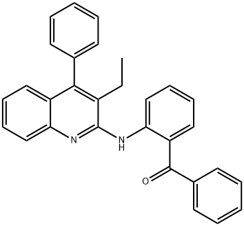 (2-((3-ethyl-4-phenylquinolin-2-yl)amino)phenyl)(phenyl)methanone Struktur