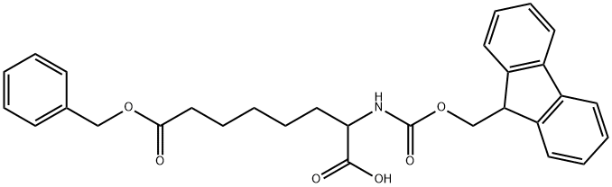 Fmoc-RS-2-Aminosuberic acid 8-(phenylmethyl) ester Struktur