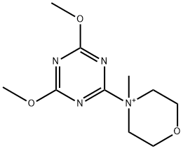 4-(4,6-Dimethoxy-[1,3,5]triazin-2-yl)-4-methyl-morpholin-4-ium chloride Struktur