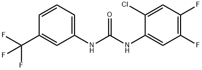 1-(2-chloro-4,5-difluorophenyl)-3-[3-(trifluoromethyl)phenyl]urea Struktur