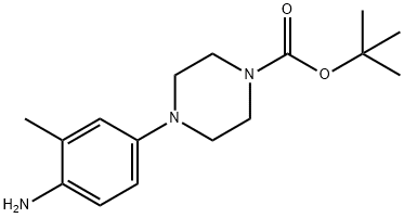 tert-butyl 4-(4-amino-3-methylphenyl)piperazine-1-carboxylate Struktur