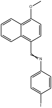 (4-iodophenyl)[(4-methoxy-1-naphthyl)methylene]amine Struktur