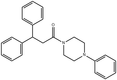 3,3-diphenyl-1-(4-phenylpiperazin-1-yl)propan-1-one Struktur