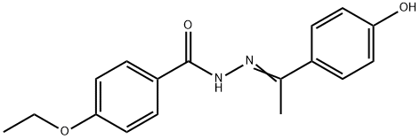 4-ethoxy-N'-[1-(4-hydroxyphenyl)ethylidene]benzohydrazide Struktur