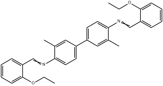 N,N'-bis(2-ethoxybenzylidene)-3,3'-dimethyl-4,4'-biphenyldiamine Struktur