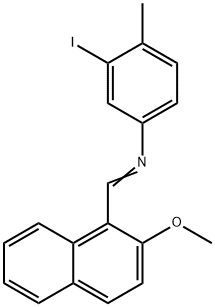 (3-iodo-4-methylphenyl)[(2-methoxy-1-naphthyl)methylene]amine Struktur