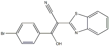 (Z)-2-(benzo[d]thiazol-2-yl)-3-(4-bromophenyl)-3-hydroxyacrylonitrile Struktur