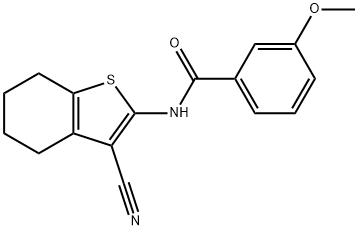 N-(3-cyano-4,5,6,7-tetrahydrobenzo[b]thiophen-2-yl)-3-methoxybenzamide Struktur