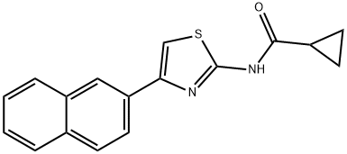 N-(4-(naphthalen-2-yl)thiazol-2-yl)cyclopropanecarboxamide Struktur