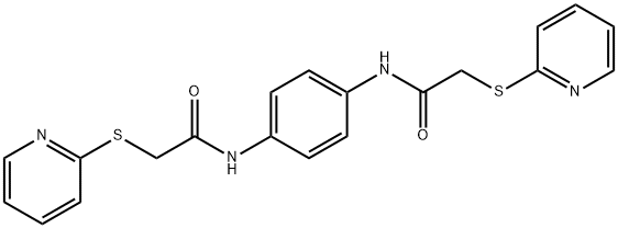 N,N'-benzene-1,4-diylbis[2-(pyridin-2-ylsulfanyl)acetamide] Struktur