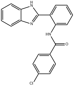 N-(2-(1H-benzo[d]imidazol-2-yl)phenyl)-4-chlorobenzamide Struktur