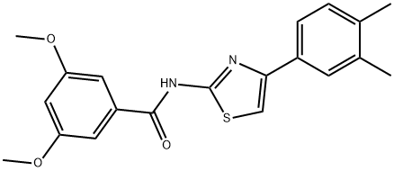 N-(4-(3,4-dimethylphenyl)thiazol-2-yl)-3,5-dimethoxybenzamide Struktur