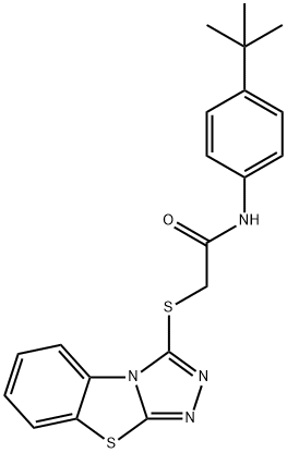 2-(benzo[4,5]thiazolo[2,3-c][1,2,4]triazol-3-ylthio)-N-(4-(tert-butyl)phenyl)acetamide Struktur