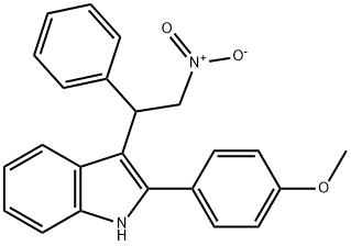 2-(4-methoxyphenyl)-3-(2-nitro-1-phenylethyl)-1H-indole Struktur