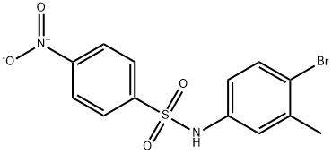 N-(4-bromo-3-methylphenyl)-4-nitrobenzenesulfonamide Struktur