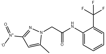 2-(5-methyl-3-nitro-1H-pyrazol-1-yl)-N-(2-(trifluoromethyl)phenyl)acetamide Structure