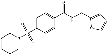 N-(furan-2-ylmethyl)-4-(piperidin-1-ylsulfonyl)benzamide Struktur