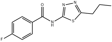 4-fluoro-N-(5-propyl-1,3,4-thiadiazol-2-yl)benzamide Struktur