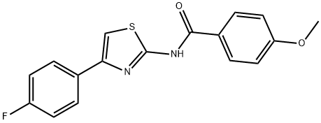 N-(4-(4-fluorophenyl)thiazol-2-yl)-4-methoxybenzamide Struktur