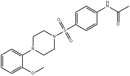 N-(4-((4-(2-methoxyphenyl)piperazin-1-yl)sulfonyl)phenyl)acetamide Struktur