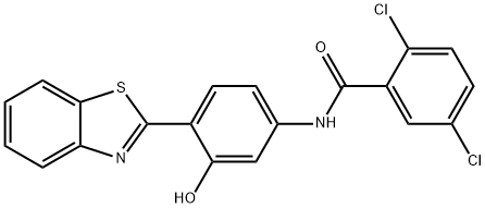 N-[4-(1,3-benzothiazol-2-yl)-3-hydroxyphenyl]-2,5-dichlorobenzamide Struktur