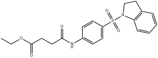 ethyl 4-{[4-(2,3-dihydro-1H-indol-1-ylsulfonyl)phenyl]amino}-4-oxobutanoate Struktur