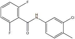 2,6-Difluoro-N-(3-chloro-4-methylphenyl)benzamide, 97% 結構式