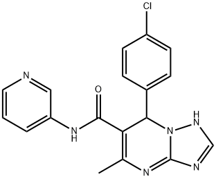 7-(4-chlorophenyl)-5-methyl-N-(pyridin-3-yl)-4,7-dihydro-[1,2,4]triazolo[1,5-a]pyrimidine-6-carboxamide Struktur