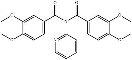 N-(3,4-dimethoxybenzoyl)-3,4-dimethoxy-N-pyridin-2-ylbenzamide Struktur