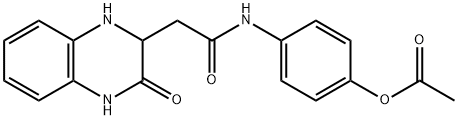 4-(2-(3-oxo-1,2,3,4-tetrahydroquinoxalin-2-yl)acetamido)phenyl acetate Struktur