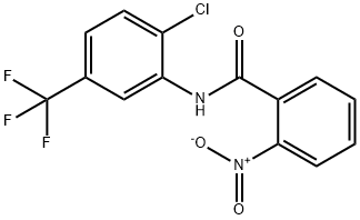 N-[2-chloro-5-(trifluoromethyl)phenyl]-2-nitrobenzamide Struktur