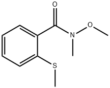 N-methoxy-N-methyl-2-(methylthio)benzamide Struktur