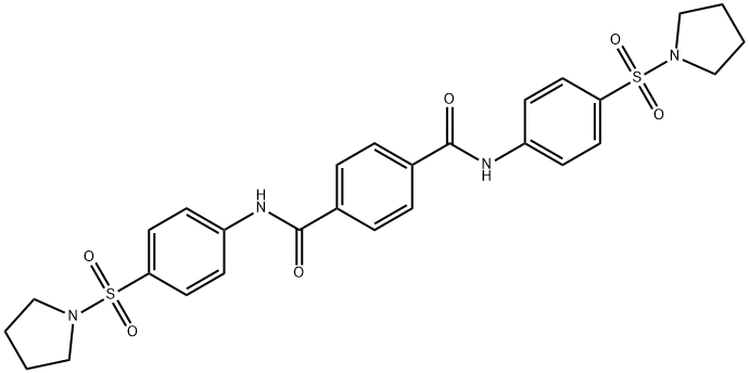 N,N'-bis[4-(1-pyrrolidinylsulfonyl)phenyl]terephthalamide Struktur