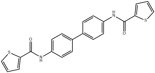 N,N'-4,4'-biphenyldiyldi(2-thiophenecarboxamide) Struktur