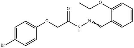 2-(4-bromophenoxy)-N'-(2-ethoxybenzylidene)acetohydrazide Struktur