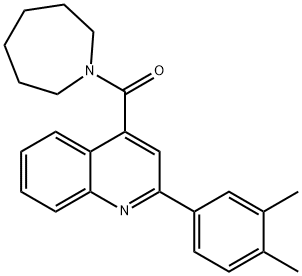 azepan-1-yl-[2-(3,4-dimethylphenyl)quinolin-4-yl]methanone Struktur