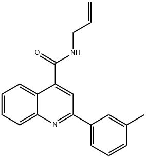 2-(3-methylphenyl)-N-prop-2-enylquinoline-4-carboxamide Struktur